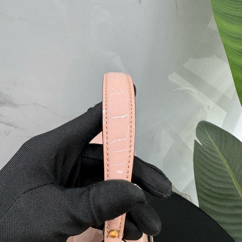 Louis Vuitton Cherrywood PM 櫻花粉漆皮拼老花手提包 肩背包斜背包-7