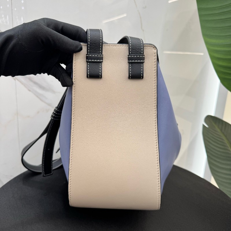 LOEWE/羅意威 hammock小號拼色吊床手提包 肩背包-4