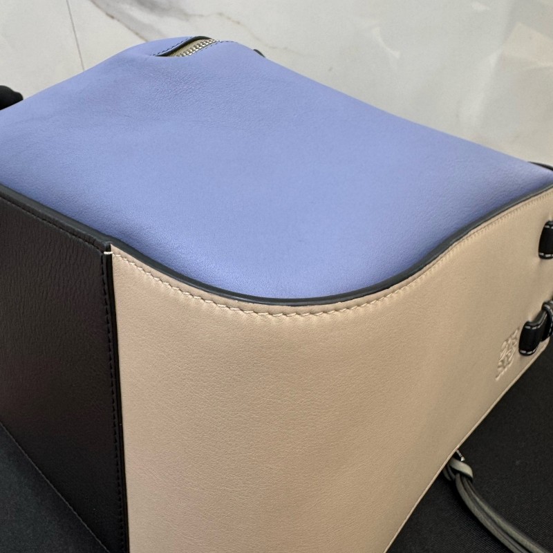 LOEWE/羅意威 hammock小號拼色吊床手提包 肩背包-11
