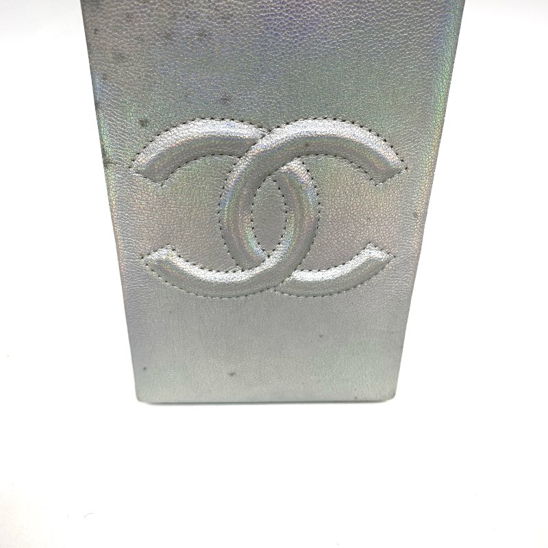 △ Chanel 香奈兒 Milk Box Silver Calfskin Gray Tone Metal Chain Shoulder Bag No.19 A94304 銀色小牛皮灰色金屬鏈條肩背袋 No.19 A94304 -257017877-4