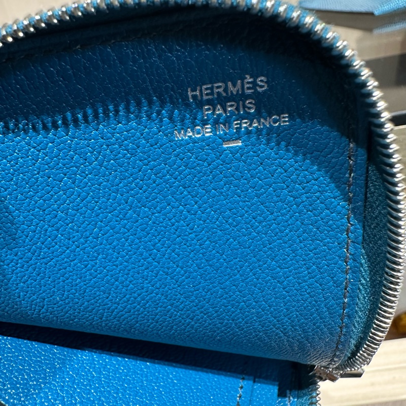 Hermes愛馬仕二合一錢包 蜥蜴皮 寶石色-5