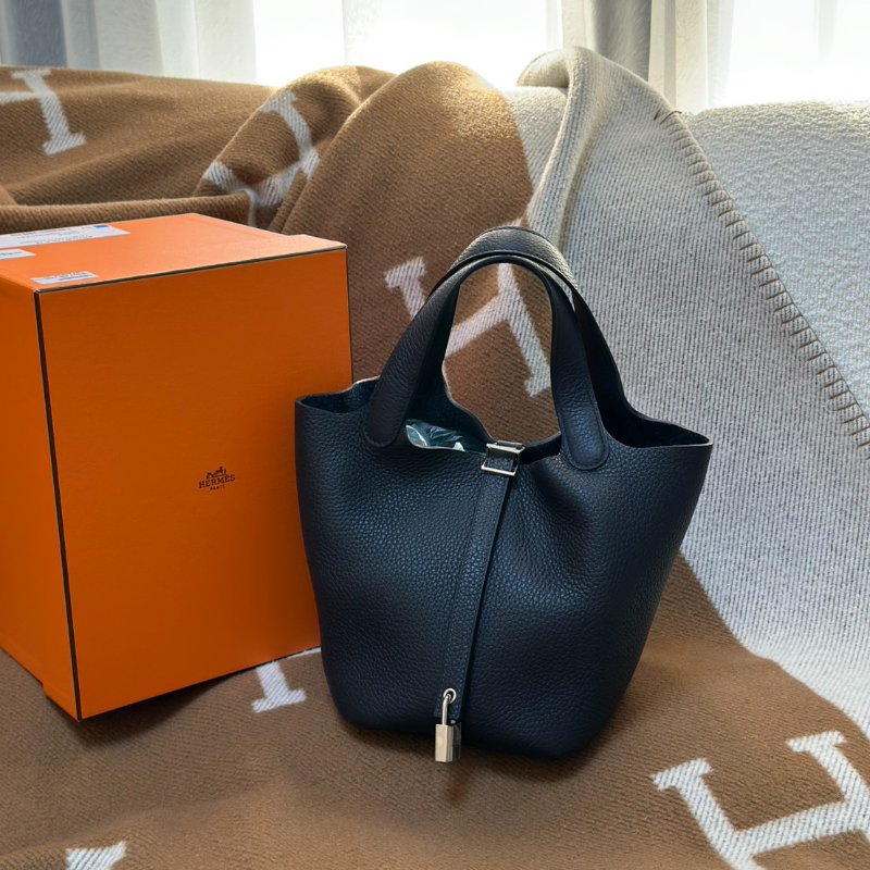 HERMES Picotin 18 - 水兵藍銀 W-1