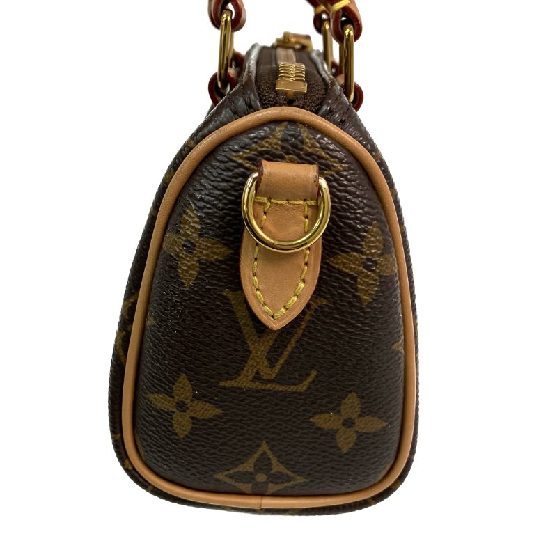 △ Louis Vuitton 路易威登 Brown Coated Canvas Monogram Nano Speedy 2 Way Bag M81085 啡色塗層帆布經典老花兩用袋 - 257020830-4
