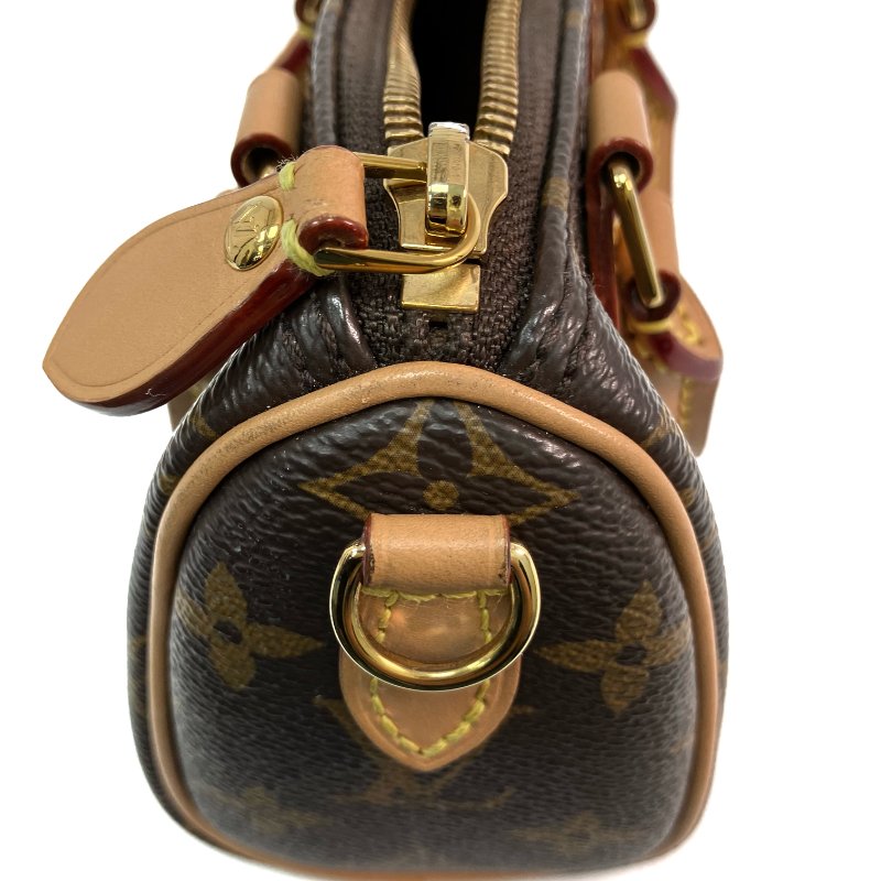 △ Louis Vuitton 路易威登 Brown Coated Canvas Monogram Nano Speedy 2 Way Bag M81085 啡色塗層帆布經典老花兩用袋 - 257020830-22