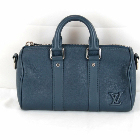 LOUIS VUITTON Aerogram Keepall XS 單肩包（附 IC 晶片）M81003 皮革手提包 藍色 女士