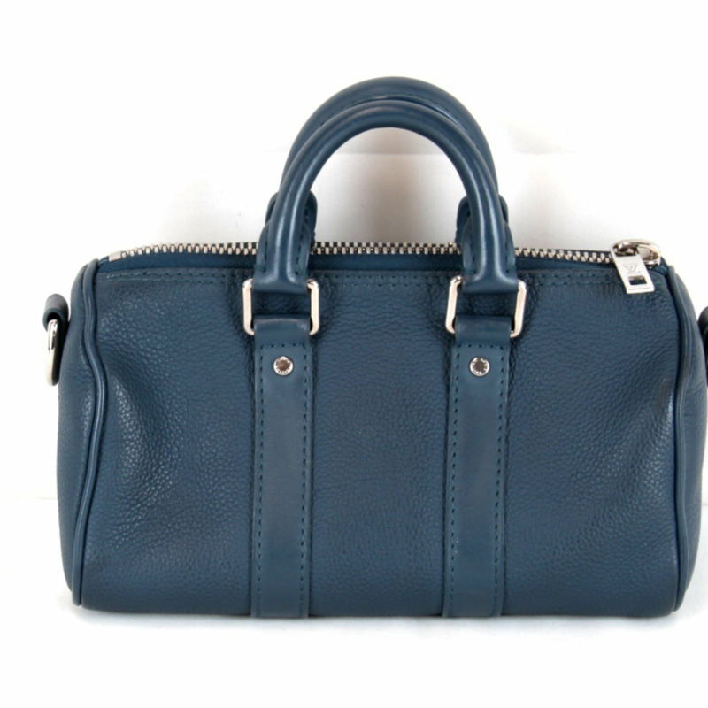 LOUIS VUITTON Aerogram Keepall XS 單肩包（附 IC 晶片）M81003 皮革手提包 藍色 女士-1