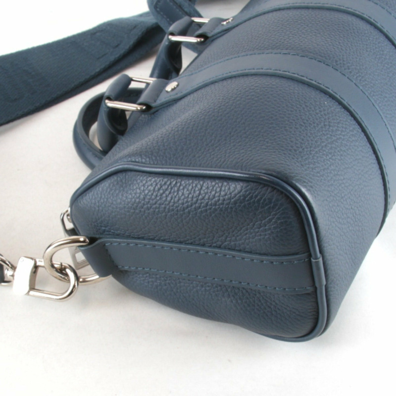 LOUIS VUITTON Aerogram Keepall XS 單肩包（附 IC 晶片）M81003 皮革手提包 藍色 女士-3