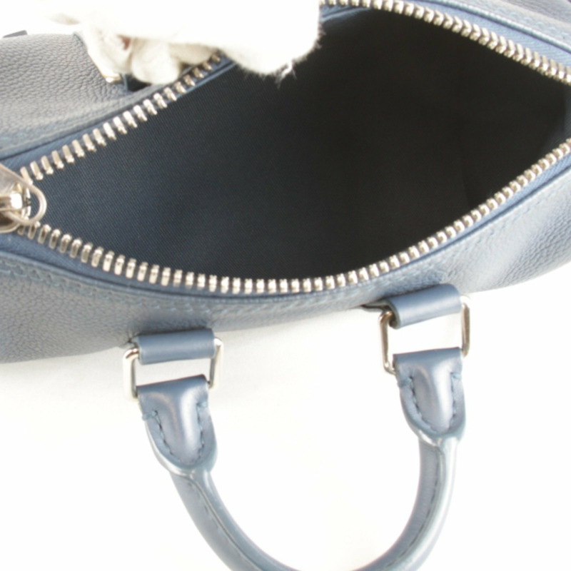 LOUIS VUITTON Aerogram Keepall XS 單肩包（附 IC 晶片）M81003 皮革手提包 藍色 女士-6