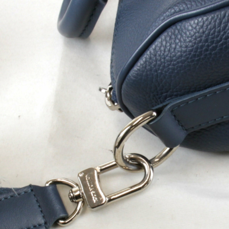 LOUIS VUITTON Aerogram Keepall XS 單肩包（附 IC 晶片）M81003 皮革手提包 藍色 女士-11