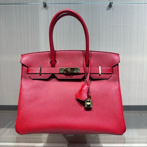 HERMES爱马仕 Birkin 30 金扣 铂金包手提包