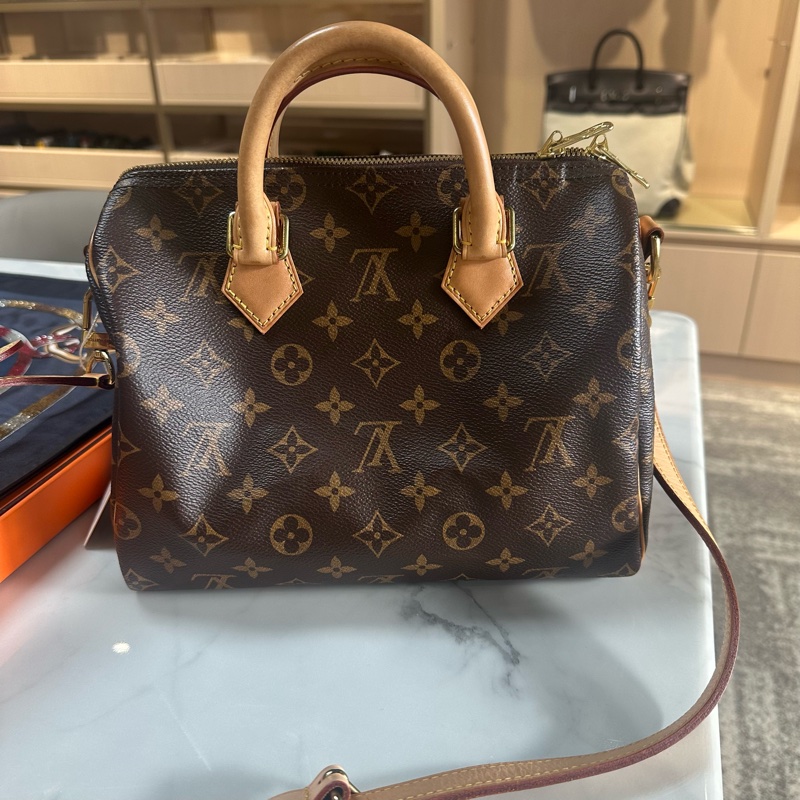 LOUIS VUITTON Speedy 25 老花 单肩手提包-0