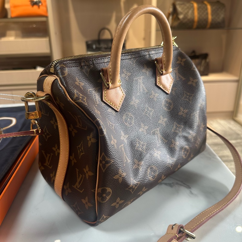 LOUIS VUITTON Speedy 25 老花 单肩手提包-1