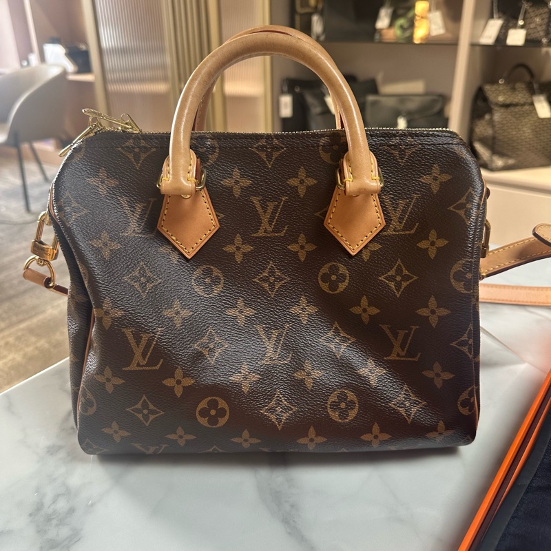 LOUIS VUITTON Speedy 25 老花 单肩手提包-3