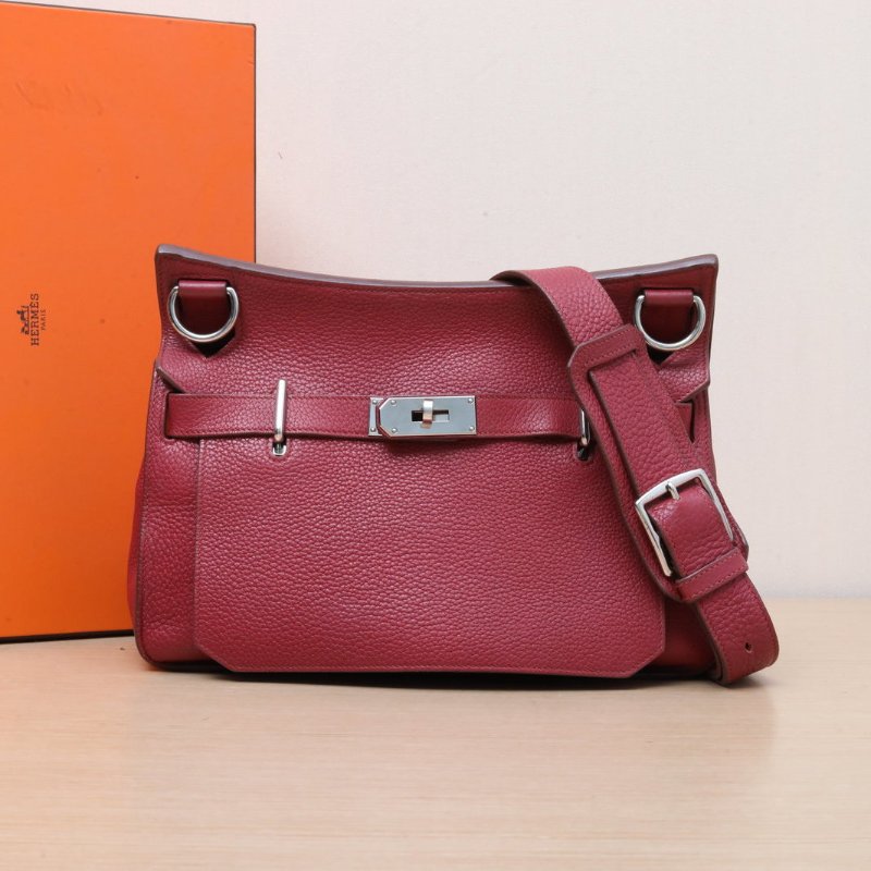 HERMES K5托斯卡紫TC皮框O銀扣愛馬仕吉普賽31肩背包-0