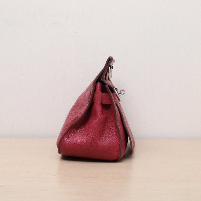 HERMES K5托斯卡紫TC皮框O銀扣愛馬仕吉普賽31肩背包-3