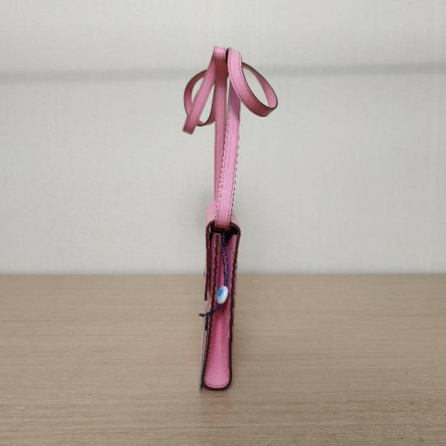 HERMES Clic16斜挎包5P櫻花粉Epsom皮U刻銀扣肩背包-1