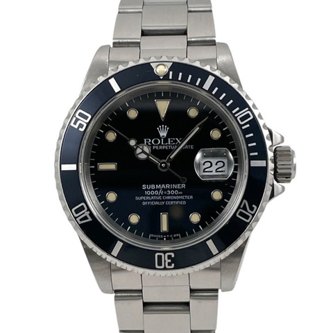 ROLEX 勞力士潛航者型 16610 男用不鏽鋼自動腕錶，黑色，配備氚氣機芯，N 序號