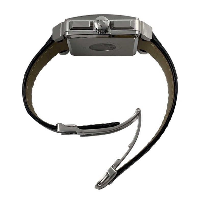 歐米茄碟飛X2計時碼錶 423.13.37.50.01.001 不鏽鋼皮革男士自動同軸腕錶黑色-5