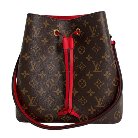 LOUIS VUITTON NeoNoe MM M44021 女士單肩包，Monogram Coquelicot，紅色