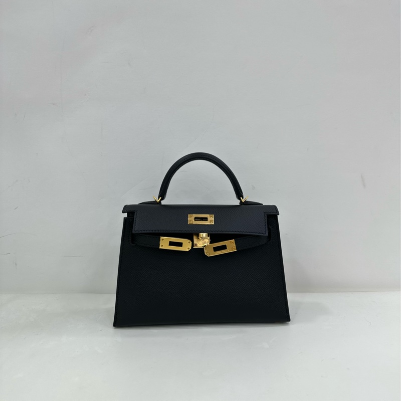 Hermès愛馬仕 mini kelly二代 黑金 epsom皮 Y刻-1