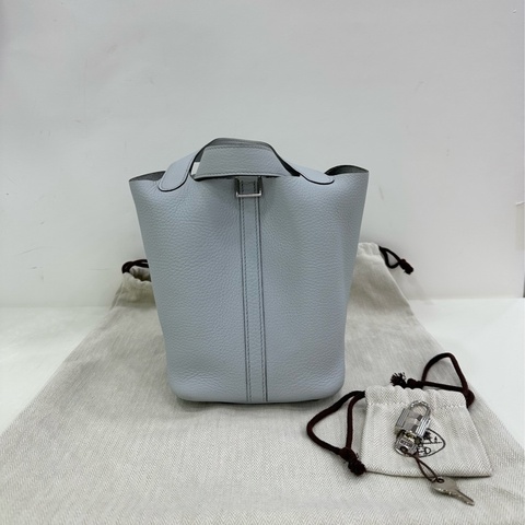 Hermes 愛馬仕 菜籃18 8L 冰川白 D刻