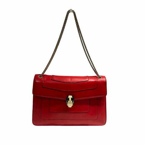 BVLGARI SERPENTI FOREVER RED CALFSKIN GHW