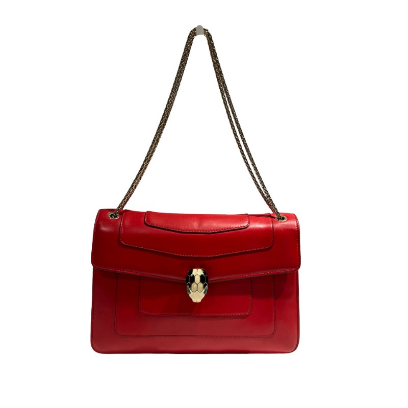 BVLGARI SERPENTI FOREVER RED CALFSKIN GHW-0
