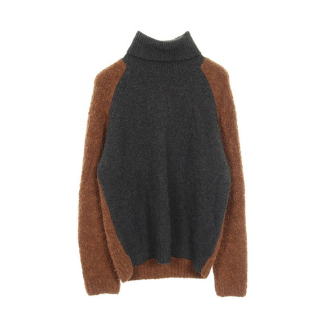 HERMES 針織毛衣 羊毛 羊絨 羊駝毛 灰色 棕色 二手 男款 M 碼