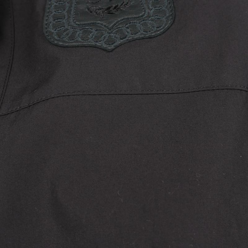 HERMES Pret Blouson 夾克 26-7113 皮革棉質黑色二手女款 34 碼-5