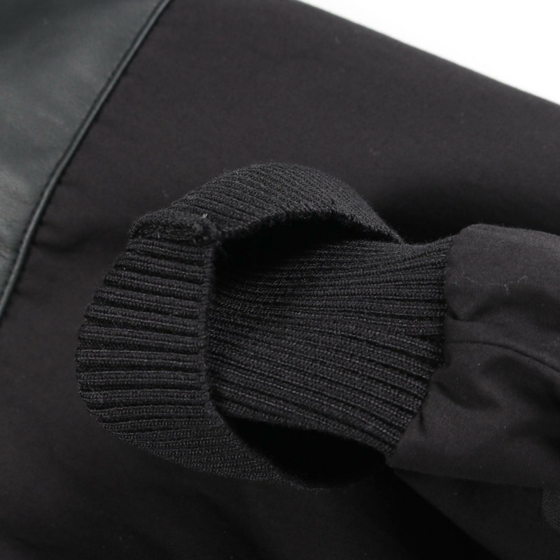 HERMES Pret Blouson 夾克 26-7113 皮革棉質黑色二手女款 34 碼-7