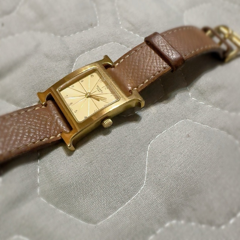 Hermes - Heure H 石英表-鍍金-11