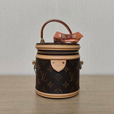 LOUIS VUITTON CANNESCANNES圓桶包nano/14老花PVC晶片肩背包