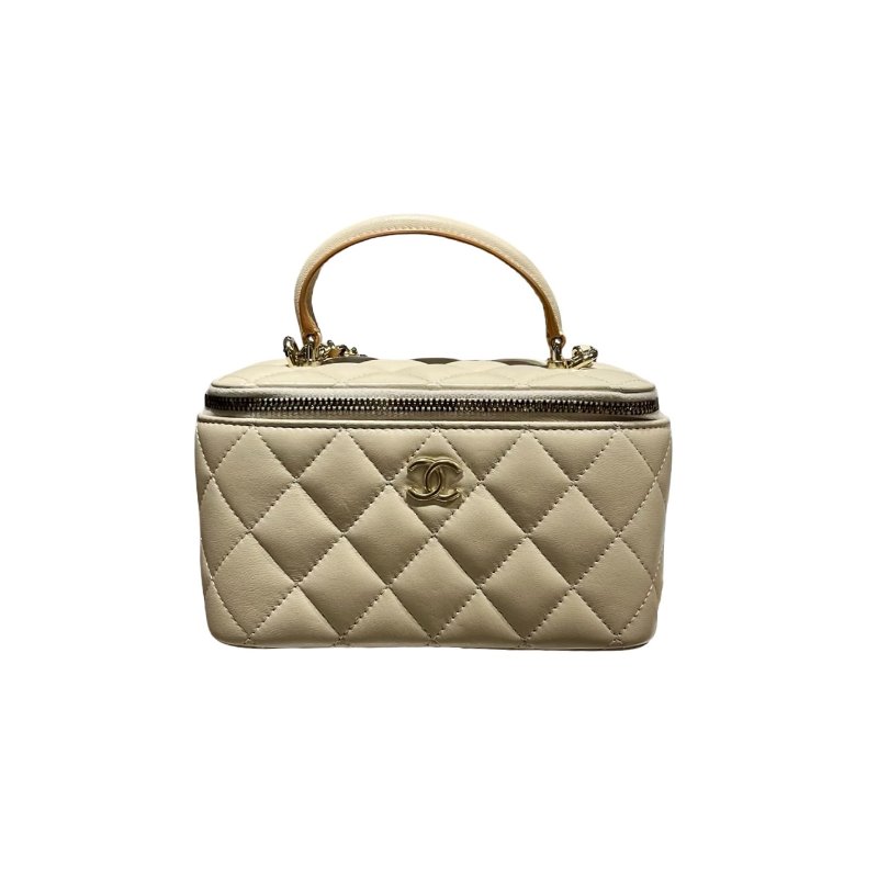 CHANEL BEIGE GHW VANITY WITH HANDLE-0