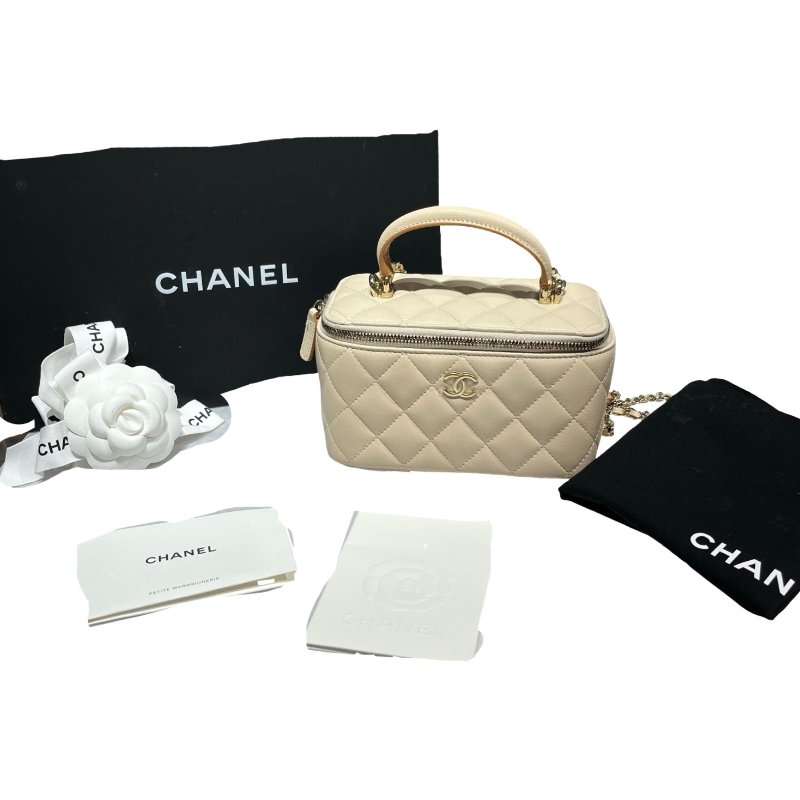 CHANEL BEIGE GHW VANITY WITH HANDLE-1