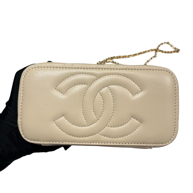 CHANEL BEIGE GHW VANITY WITH HANDLE-8