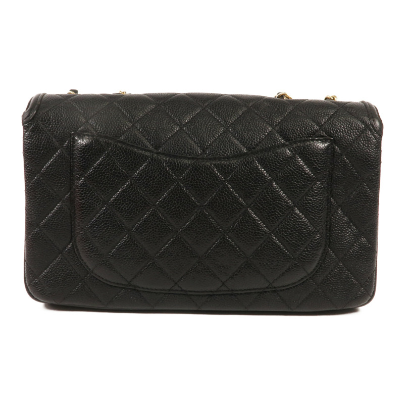 CHANEL 牛皮皮革Chain Shoulder金扣鏈帶肩背袋-1