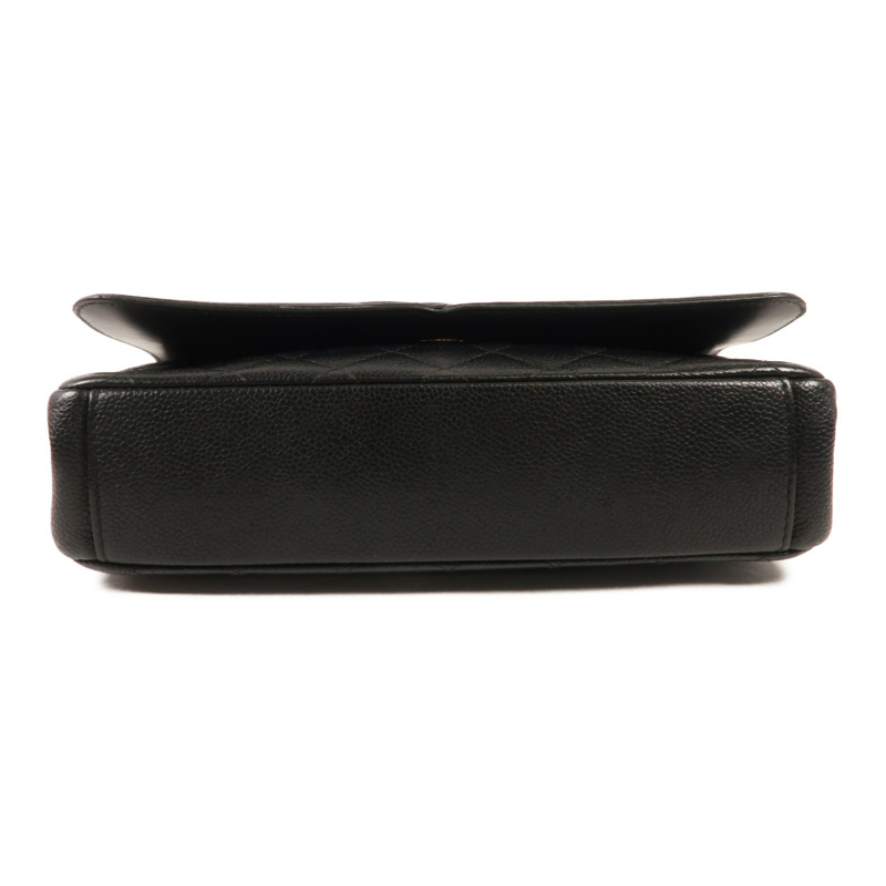 CHANEL 牛皮皮革Chain Shoulder金扣鏈帶肩背袋-3