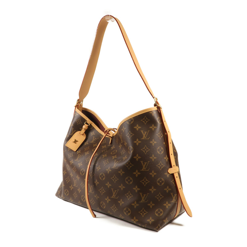 LOUIS VUITTON Monogram Carry All MM金扣肩背袋-2