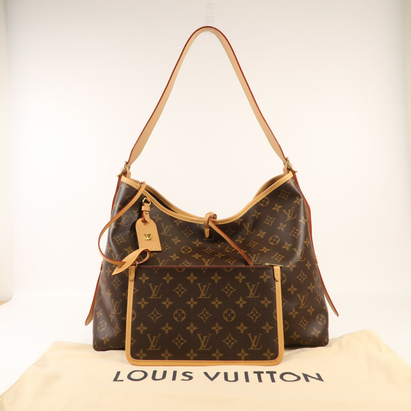 LOUIS VUITTON Monogram Carry All MM金扣肩背袋-13