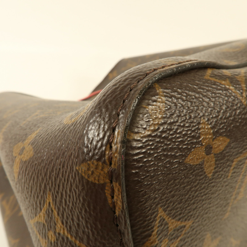 LOUIS VUITTON Monogram Neo Noe Bucket Bag金扣肩背袋Coquelicot-10