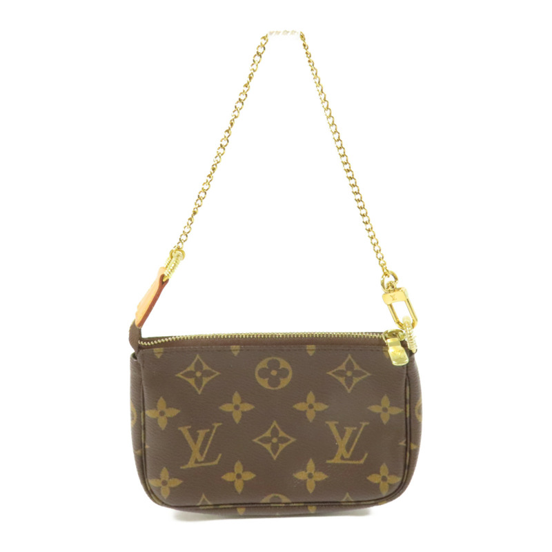 LOUIS VUITTON Monogram Mini Pochette Accessoires金扣手挽袋-0