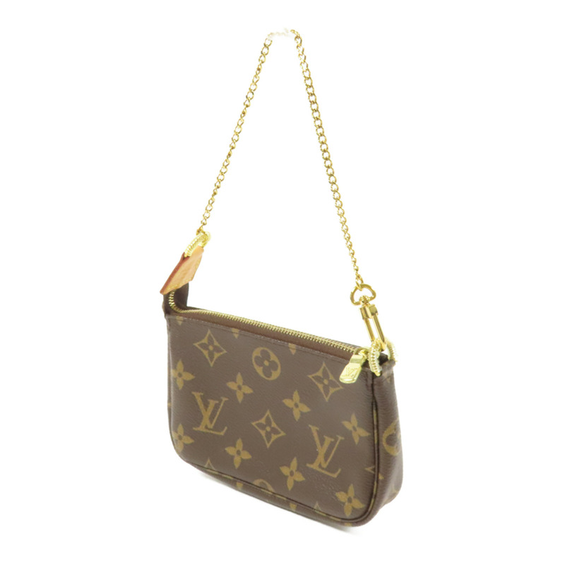LOUIS VUITTON Monogram Mini Pochette Accessoires金扣手挽袋-2