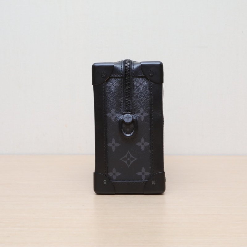 LOUIS VUITTON SoftTrunk軟盒子包大號25拼老花牛皮/PVC201925牛皮拼PVC肩背包-2