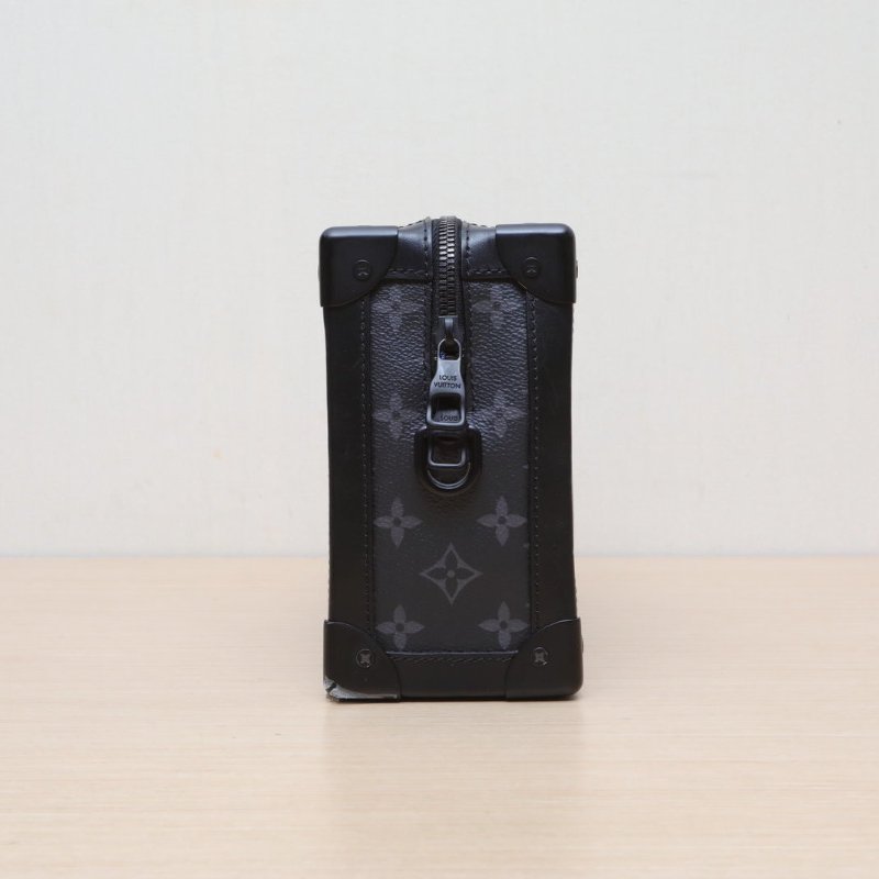 LOUIS VUITTON SoftTrunk軟盒子包大號25拼老花牛皮/PVC201925牛皮拼PVC肩背包-3