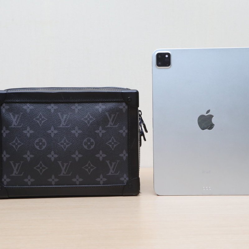 LOUIS VUITTON SoftTrunk軟盒子包大號25拼老花牛皮/PVC201925牛皮拼PVC肩背包-4