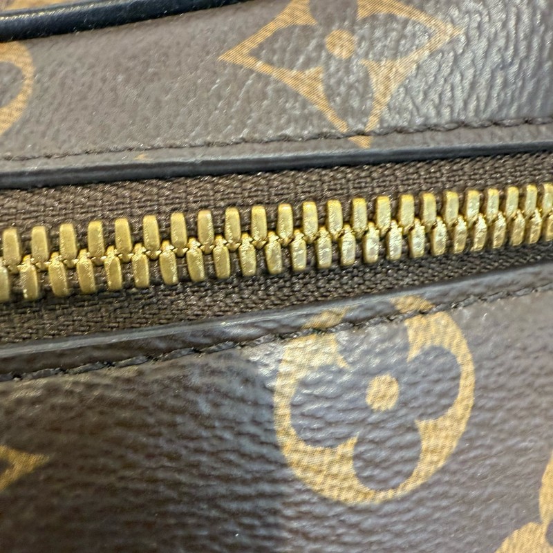 LV/路易威登 拼色老花化妝盒包 焦糖拼色軟盒子 斜背包肩背包 晶片款-15