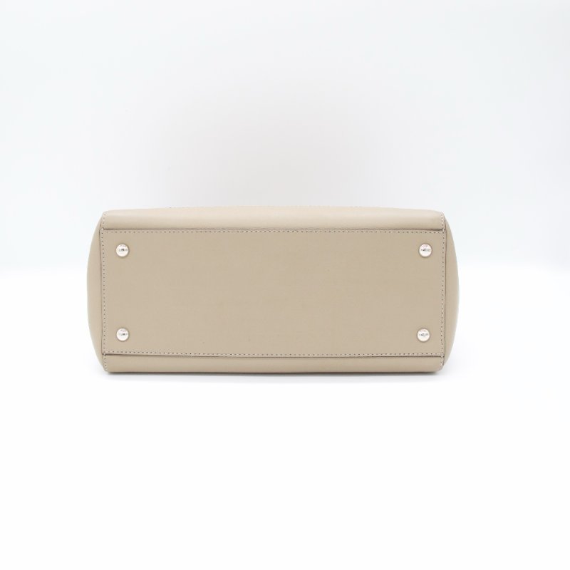 Fendi 芬迪 DOT COM 牛皮 米灰色 兩用 肩背包 手提包 8BN293-3