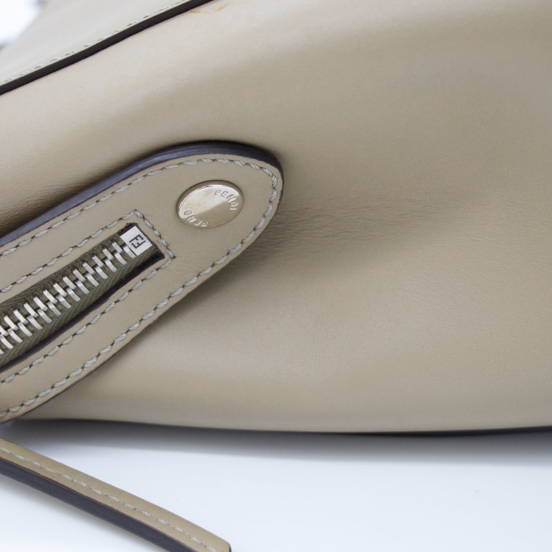 Fendi 芬迪 DOT COM 牛皮 米灰色 兩用 肩背包 手提包 8BN293-14