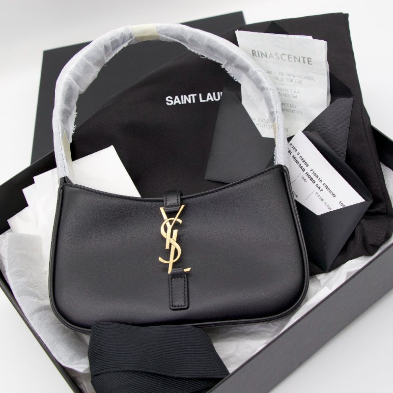 【🌟全🌟新🌟品🌟】Saint Laurent 聖羅蘭 LE 5 À 7 黑色 牛皮革 HOBO 迷你 手袋 手提包 單肩包-1