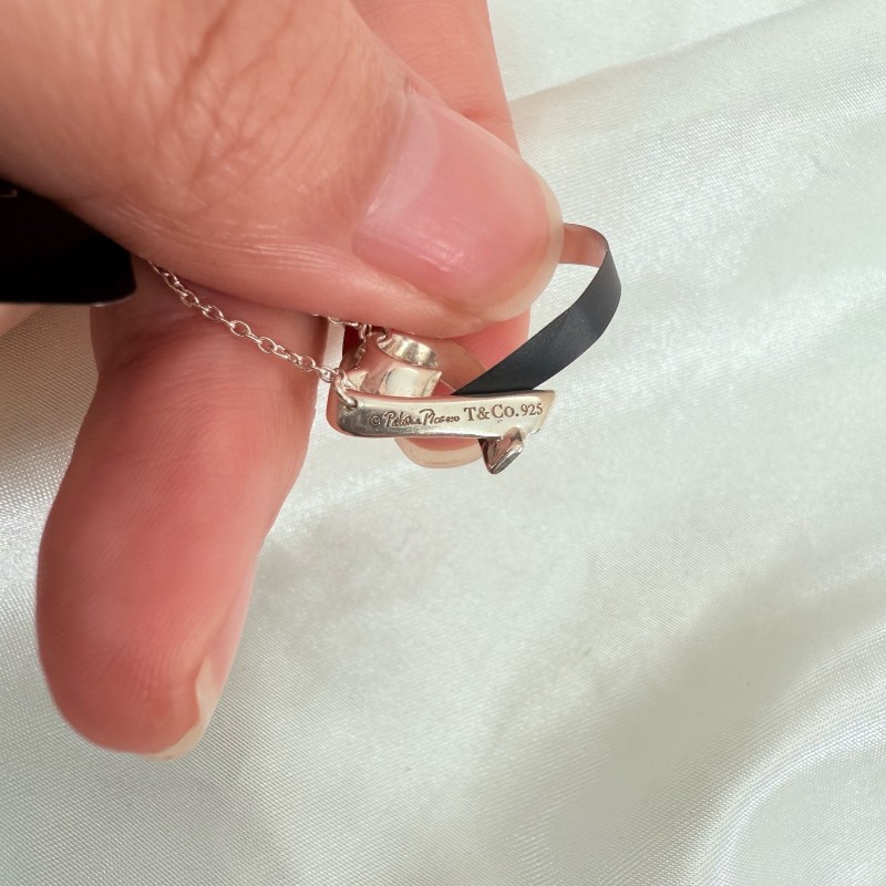 Tiffany & CO. Paloma Picasso 愛心項鍊 鏈長43cm 925銀-6